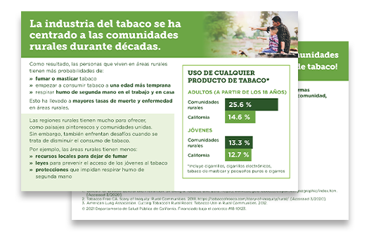 Tobacco 101 Fact Card in Spanish