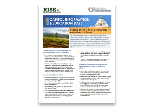 2025 Capital I&E Days – Rural Caucus Fact Sheet.