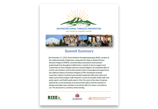 2025 Advancing Rural Tobacco Prevention Summit Summary